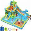 Gonfiabile Acquascivolo Castello Gonfiabile Con Ventilatore per Bambini 3+ Anni,
