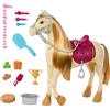 Barbie - Tornado, cavallo interattivo con luci, musica e accessori, balla e nitr