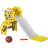Altro Scivolo per Bambini 18-36 Mesi con Canestro da Basket Laterale in PE, 131x50x74