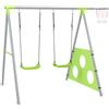 Altro Gioco per Bambini 3 in 1 con Altalena da Giardino, Canestro e Porta da Calcio, 2
