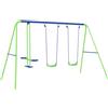 Altro Set Altalene da Giardino per 4 Bambini, 1 Altalena Doppia e 2 Altalene Singole,