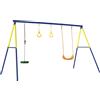 Altro Altalena da Giardino 3 in 1 per Bambini 3-8 Anni, in Acciaio e PE, 285x160x181 c