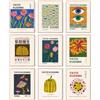 UNIRO Yayoi Kusama - Set di poster vintage da parete con stampe artistiche da parete, dipinti su tela giapponesi, decorazione estetica per camera da letto, bagno, soggiorno, corridoio, senza cornice