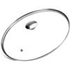 Moneta Coperchio in Vetro con Bordo e Pomolo in Acciaio Inox, 24cm