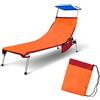 IRGEbeach Telo Lettino Mare in Microfibra con Tasche Laterali ed Elastici Antiscivolo IRGE Art. Basic (Arancio)