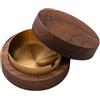 Yitobici Posacenere antivento in legno, posacenere con coperchio, antivento e antiodore, adatto per bar, uffici, soggiorni e feste (oro),1 pezzi