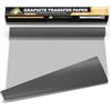 MyArtscape Rotolo di carta trasferibile in grafite, senza cera, 43,2 cm x 4,6 m, carta carbone precisa, ideale come carta da lucido per disegnare
