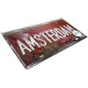 Gingiero Targa in metallo vintage Artysian Amsterdam - Targa in metallo retrò con skyline della città, decorazione da parete per casa, bar, pub, garage, grotta degli uomini, regalo souvenir olandese, 30 x 15