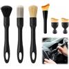 Carehabi Set di 6 Pennelli Detailing Auto - Kit Pulizia Professionale per Interni ed Esterni - Pennello per Cruscotto, Abitacolo & Spazzola Cerchi Automobili