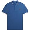 Fred Perry Slim Fit Twin Tipped Polo M3600, blu, M