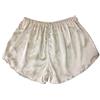 LSHARON Pantaloncini da Notte in Seta 100% Gelso per Donna, Biancheria Intima, Biancheria da Notte, Boxer, Champagne, Taglia unica