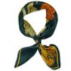 LSHARON SILK Sciarpa leggera in 100% seta di gelso, 65 x 65 cm, stampa digitale, piccola sciarpa quadrata in pura seta, foulard in seta naturale, regalo per donne e uomini, 4 Verde scuro+giallo