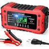 YDBAO 15A Caricabatteria per Auto 12V 15A Caricabatterie Intelligente