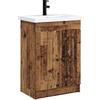 vidaXL Set di mobili da bagno in legno invecchiato, 78,5 x 37,5 x 81 cm, set di mobili moderni per bagno, contenitore in legno, essenziale per il lavandino, design pratico