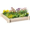 Altro Letto per Orto e Giardino in Legno di Abete, Montaggio Senza Viti, 100x100x16cm