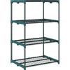 Altro Portapiante a 4 Livelli Aperti in Acciaio e Plastica, 67x49x105 cm, Verde Scuro