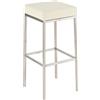 CLP Sedia da bar DS35899, acciaio inossidabile - Colore crema