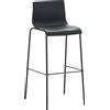 CLP Sgabello da bar Hoover cromato con struttura a 4 gambe