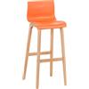 CLP Sgabello da bar Hoover Natura con struttura a 4 gambe