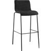 CLP Sgabello da bar Hoover in tessuto con telaio a 4 gambe nero