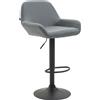 CLP Sgabello da bar Braga in Pelle finta cromato