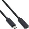 InLine Cavo InLine® USB 3.2 Gen.1x2, estensione USB-C ST/BU, nero, 1,5 m