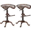 CLP Set di 2 sgabelli da bar Butch, regolabili in altezza, colore bronzo