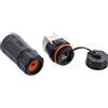 InLine® 69990R Set di prese per cavo patch RJ45 Cat.6A, impermeabile IP68, per applicazioni industriali, con cappuccio antipolvere