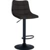 CLP Sgabello da bar Jerry, regolabile in altezza e girevole a 360 gradi. Colore: nero. Struttura: nera