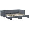 vidaXL Letto da giorno allungabile grigio scuro 90x200 cm in velluto