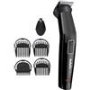 Babyliss Regolabarba Babyliss MT725E, multi-trimmer per uomo, 2 accessori, 3 pettini (5-6-8 mm), ricaricabile, 60 minuti di autonomia