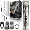 OEM Set professionale per toelettatura cani - Tosatrice wireless silenziosa a 4 velocità, accessori per la cura e spazzola per cani (nera)