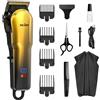 StarTech Tagliacapelli per uomo - Trimmer professionale per capelli e barba - Funzionamento a filo e senza filo - Ricaricabile tramite USB-C - Regolazione da 0,5 a 1 mm - Lame in acciaio inossidabile - Colore oro