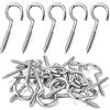 MOGADEE® Ganci a vite in acciaio inox, 10 pezzi, ganci da soffitto, viti a gancio, ganci per viti, ganci a vite, ganci robusti (M3-40 mm)