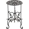 OwnMy Supporto per piante in ghisa antiruggine, resistente, alto 40 cm, stile vintage, rustico, decorativo, in vaso, per interni ed esterni, supporto per piante in metallo, per casa e giardino