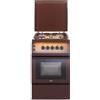 De Longhi Cucina a Gas 4 Fuochi Forno a Gas Larghezza x Profondità 50x50 cm Classe A con Coperchio colore Rame - DL554GK2