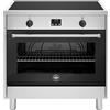 La Germania Cucina a Induzione 4 Fuochi con Forno Elettrico Multifunzione Larghezza x Profondità 90x60 cm colore Inox - AMN964IEXE