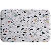A.Monamour Tappetino per Il Bagno Antiscivolo Assorbente Morbido Pavimento In Terrazzo Di Pietra Texture Di Sfondo Modello Astratto Lavabile Tappeto Tappetini Doccia Cucina Zerbino 40x60cm