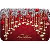 A.Monamour Tappetino per Il Bagno Antiscivolo Assorbente Morbido Sfondo Rosso Palle Di Natale Stelle Decorazioni Natalizie Stampa Artistica Lavabile Tappeto Tappetini Doccia Cucina Zerbino 40x60cm