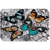 A.Monamour Tappetino per Il Bagno Antiscivolo Assorbente Morbido Sfondo Colorato Di Farfalle E Fiori In Stile Vintage Lavabile Tappeto Tappetini Doccia Passatoia da Cucina Zerbino 40x60cm