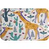 A.Monamour Tappetino per Il Bagno Antiscivolo Assorbente Foglie Tropicali Del Cactus Della Giraffa Del Fumetto Disegnato A Mano Animale Africano Lavabile Tappeto Tappetini Doccia Cucina 40x60cm