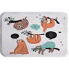 A.Monamour Tappetino per Il Bagno Antiscivolo Assorbente Morbido Bradipi Divertenti Del Fumetto Disegnato A Mano Sul Tema Animale Del Ramo Tappeto Doccia Passatoia da Cucina Zerbino Cameretta 40x60cm