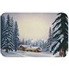 A.Monamour Tappetino per Il Bagno Antiscivolo Assorbente Morbido Foresta Inverno Neve Bianca Montagna Case Paesaggio Stampa D'Arte Lavabile Tappeto Tappetini Doccia Passatoia da Cucina Zerbino 40x60cm