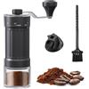 Xynovate Macinacaffè Manuale, Macinacaffè Manuale Esterno Regolabile, Capacità di 30 g, 40 Impostazioni Regolabili, Macina Conica con Manico Ergonomico per Espresso, Pour Over e Altro Ancora
