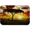 A.Monamour Tappetino per Il Bagno Antiscivolo Assorbente Morbido Africa Tramonto Cielo Nuvoloso Albero Solitario Prato Verde Animali Natura Paesaggio Tappeto Tappetini Doccia Cucina Zerbino 40x60cm