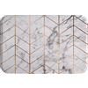 A.Monamour Tappetino per Il Bagno Antiscivolo Assorbente Linee Geometriche Dorate Sfondo In Marmo Bianco E Nero Lavabile Tappeto Tappetini Doccia Passatoia da Cucina Zerbino Tappeti Cameretta 40x60cm