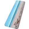 A.Monamour Tappetino per Il Bagno Antiscivolo Assorbente Morbido Blue Ocean Starfish Conchiglia Vacanza Spiaggia Mare Scenario Nautico Lavabile Tappeto Tappetini Doccia Cucina Zerbino 40x60cm