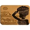 A.Monamour Tappetino per Il Bagno Antiscivolo Assorbente Morbido Donna Africana Un Cesto Sulla Testa Paesaggio Africano Silhouette Sfondo Marrone Tappeto Tappetini Doccia Cucina Zerbino 40x60cm
