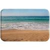 A.Monamour Tappetino per Il Bagno Antiscivolo Assorbente Morbido Estate Spiaggia Di Sabbia Oceano Mare Onde Cielo Blu Natura Paesaggio Stampa Lavabile Tappeto Tappetini Doccia Cucina Zerbino 40x60cm