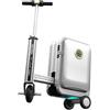 Airwheel SE3SL Smart Electric Rideable Valigia da viaggio con manico telescopico da 180 mm, altezza 53 cm, grigio, Argento, Bagagli Smart Modern